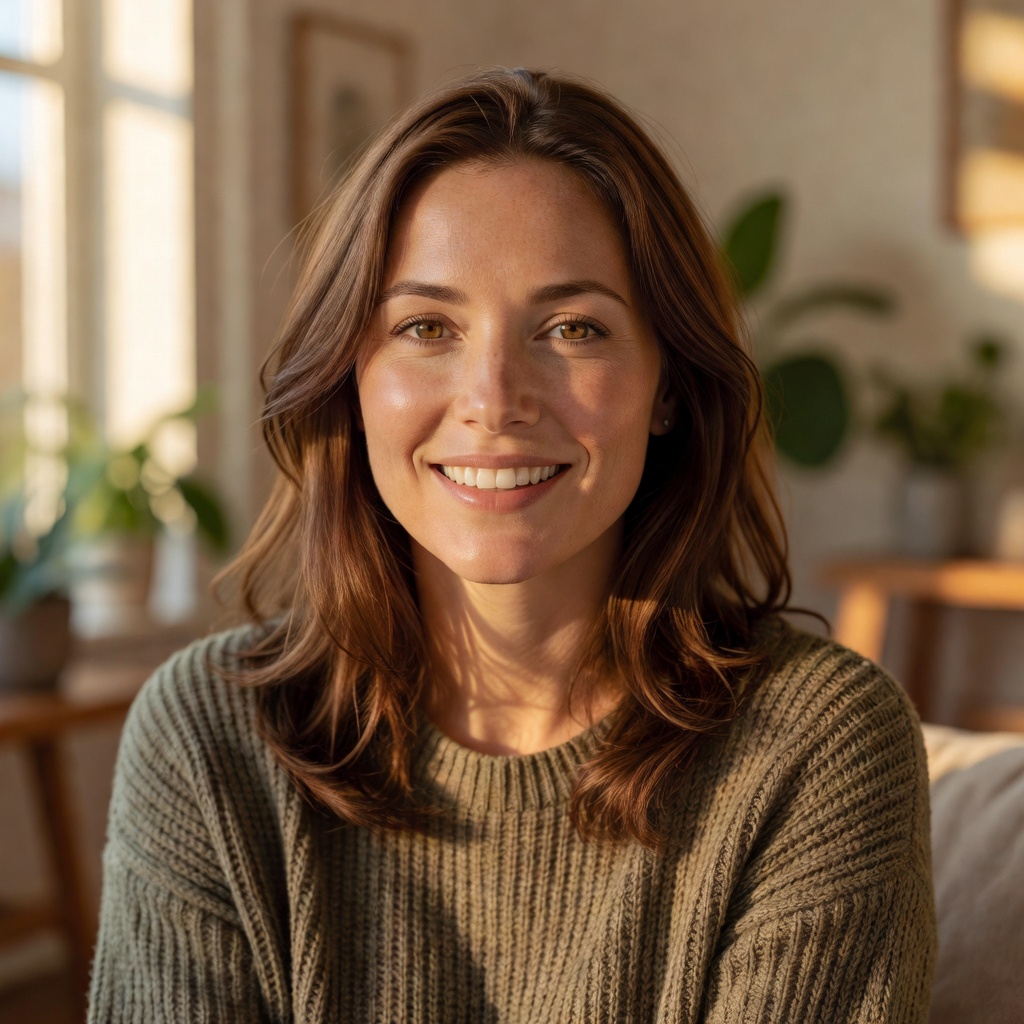 Portrait of Michelle T., woman smiling warmly